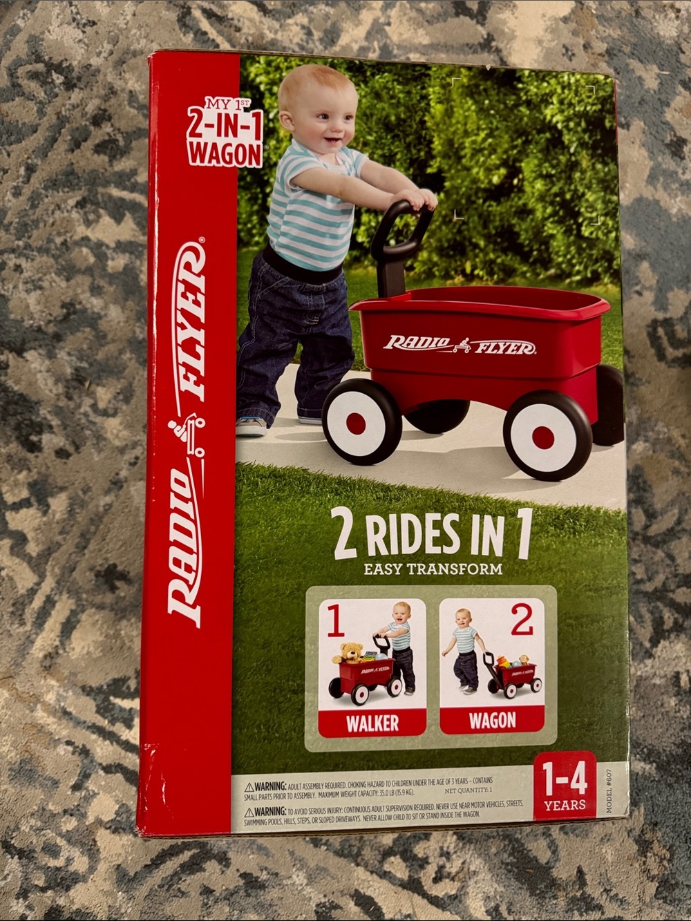 Radio Flyer Red 2-in-1 Walker and Wagon for Toddlers